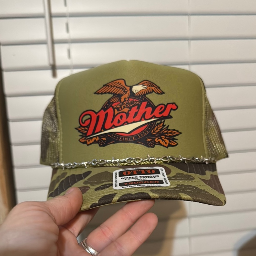 OTTO Camouflage Trucker Hat with Eagle and Chain